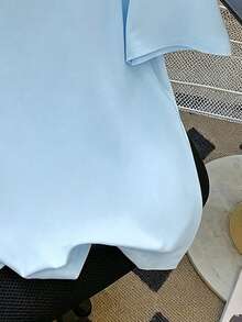 INAWLY Plus Size Women Casual Elegant 3D Floral T-Shirt Tea Party Light Blue Summer - Blue - View 7