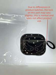 Vintage Star Angel WingCase With Strap, Unique Design For 2/3/Pro/4, Creative Protective Cover For Girls, Cute Hard Shell With Keychain - Black - View 7