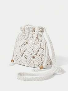 SHECARRY Stylish And Exquisite Hand-Woven Women's Bags - Beige - View 2