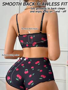 Bộ đồ lót in họa tiết mềm mại và thoải mái 6 món - Nhiều màu - Xem 2