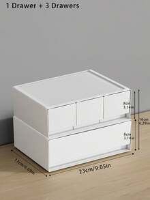 Hộp đựng đồ để bàn màu trắng có thể xếp chồng này rất phù hợp để sắp xếp đồ dùng văn phòng, trường học và nhà, đồng thời cũng là một món quà tuyệt vời dành cho phụ nữ và các bạn gái. - Nhiều màu - Xem 11