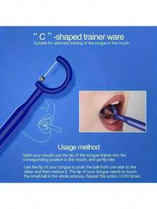 3 PiecesFacial & Oral Muscle Training Set, Tongue Tip & Tongue Positioning Auxiliary Trainer - Multicolor - View 2
