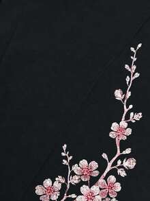 Manfinity EMRG Pantalones de chándal casuales y holgados con estampado floral para hombre - Negro - Ver 6