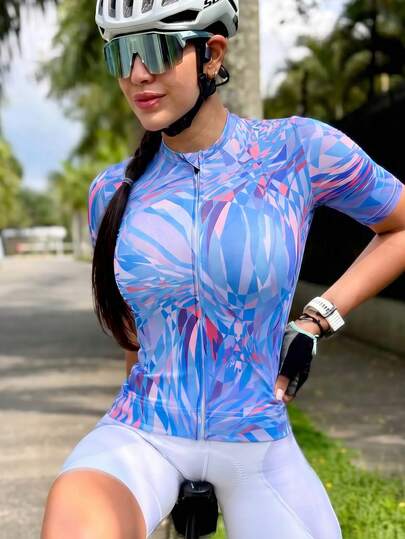 Core Rhythm Women's Outdoor Sports Casual Printed Short Sleeve Cycling Jersey