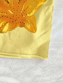 IslaSuriya Kaos Wanita Lengan Pendek Model Off Shoulder dengan Motif Bunga yang Modis - MultiWarna - View 4