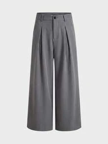 AXEPEAK Men's Casual Solid Color Loose Pants - Grey - View 3
