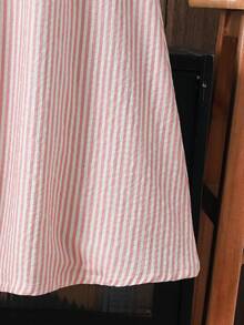 SHEIN Gaun Longgar Nyaman dengan Tali Bahu Motif Bunga 3D untuk Remaja Perempuan, Cocok untuk Pakaian Sehari-hari Kasual atau Pesta, Musim Semi/Panas/Gugur - Berwarna merah muda - View 7