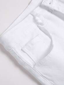 Manfinity Hypemode Plus Size Men's Denim Skinny Shorts - White - View 6