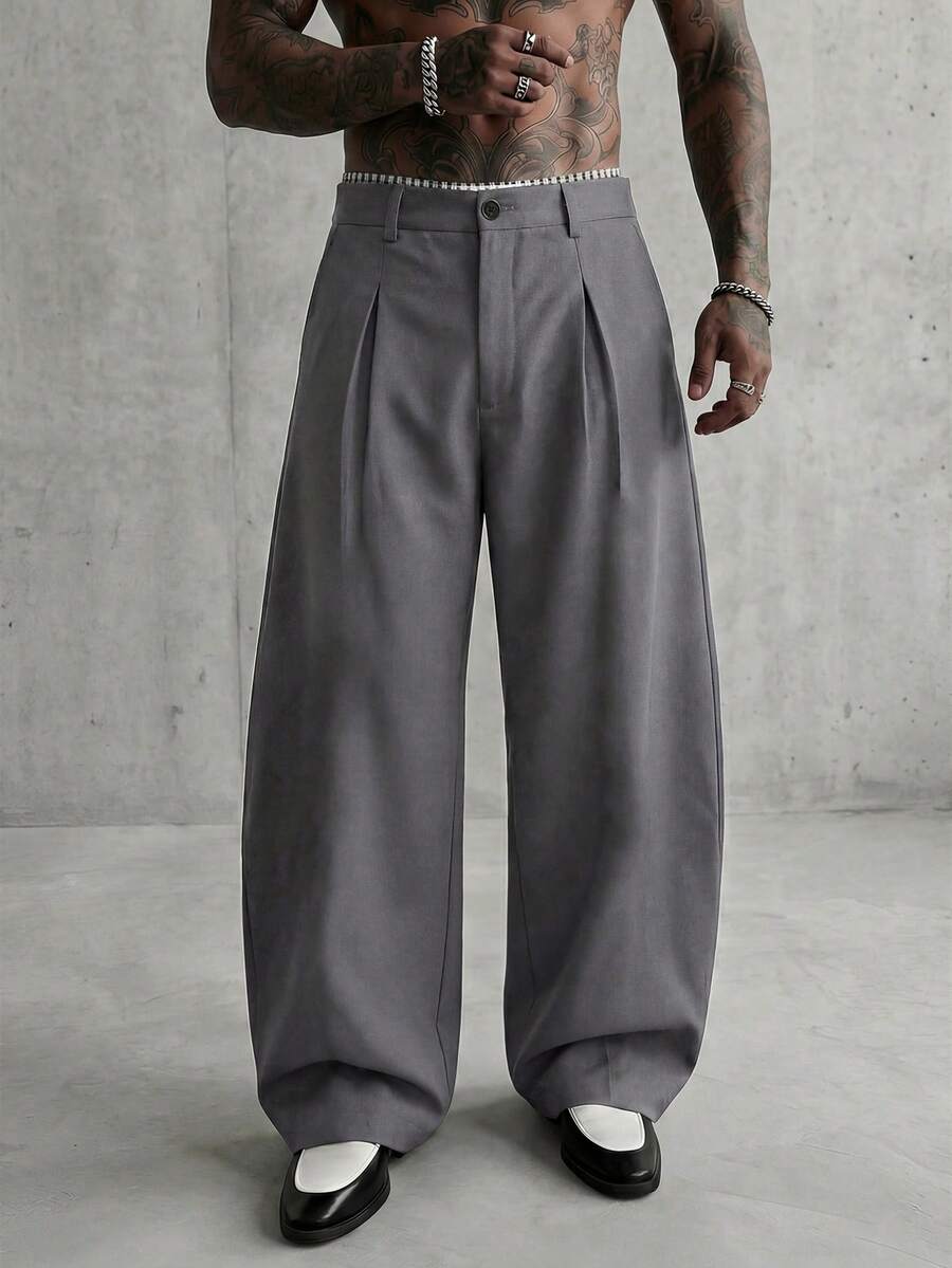AXEPEAK Men's Casual Solid Color Loose Pants