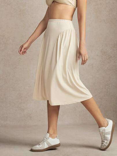  Activina Women's Casual Solid Color High Waist Mini Skirt, Suitable For Spring, Summer And Autumn For Daily Fitness & Gym, Everyday Wear  For Daily Fitness & Gym, Everyday Wear Casual Airport Back To School Winter Elegant Spring Summer Running Yoga Pitalles Indoor Outdoor Activie Casual Capsule Wardrobe Everyday Oversized Tee Airport Back To School Winter Elegant Summer All Season