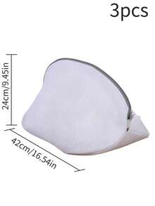 Bolsa para lavar zapatos y ropa, bolsa de lavandería específica para lavadora, bolsa de malla reforzada para lavar zapatos, bolsa protectora de lavandería antideformación para el hogar - Blanco - Ver 9