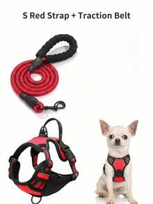 Dog Harness, Adjustable Soft Padded Vest, Reflective No-Choke Oxford Vest With Control Handle & Car Seatbelt Loop (Optional) – Includes Free Heavy-Duty 5ft Leash - Multicolor - View 39