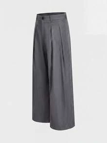 AXEPEAK Men's Casual Solid Color Loose Pants - Grey - View 5