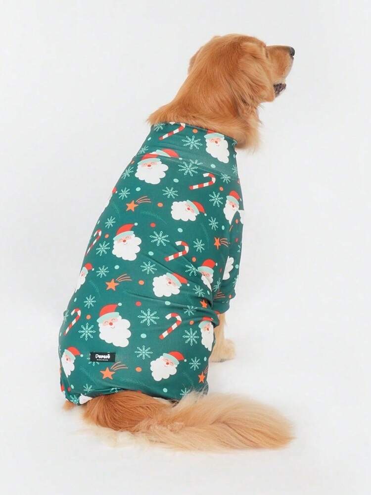 Christmas Dog Pajamas, Funny Christmas Dog Costume, Festive Puppy Pajamas & Clothes, Dog Jumpers, Dog Outfits, Puppy Christmas Gift, Ultra Soft Stretchable All Over Christmas Print Pajamas For Small Medium Large Dogs, M-6XL - Multicolor - View 7