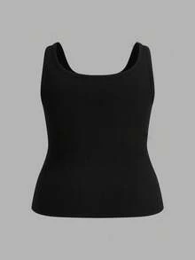 SHEIN Slayr Bộ 2 áo hai dây dày dặn, mềm mại, cỡ lớn, thích hợp cho mùa xuân và mùa hè. - Nhiều màu - Xem 2