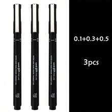 Fine Line Black Micro Pen - Waterproof Archive Ink, Multi Line For Sketching, Anime Artist, Illustration Technology, Drawing Office Documents,For School Supplies,Back To School - black - View 16