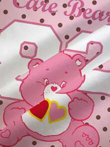 SHEIN X Care Bears Plus Size Polka Dot Bear & Number Print T-Shirt - White - View 7