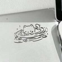 I'm Good "Fun Satirical Metal Sticker - Waterproof Glossy Paper Laptop Sticker, Humorous" I'm Good "Design, Easy To Tear And Stick, Suitable For DIY Technology Accessories (Disposable) - Silver - View 12