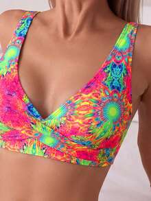 Swim Vcay Bộ bikini gợi cảm nhuộm màu tie-dye dành cho nữ - Áo bra và quần tam giác, thích hợp cho bãi biển/khu nghỉ dưỡng. - Nhiều màu - Xem 5