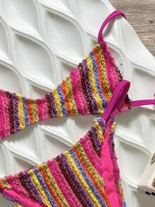 Swim Mod Bộ bikini hai mảnh vải jacquard dành cho nữ, thích hợp cho mùa xuân/hè. - Nhiều màu - Xem 3