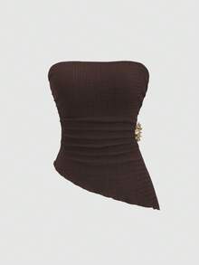 Sweetra Damen sexy ärmelloses Crop Top Set, verschiedene Farben, Sommer - Verschiedenfarbig - Übersicht 4