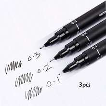 Fine Line Black Micro Pen - Waterproof Archive Ink, Multi Line For Sketching, Anime Artist, Illustration Technology, Drawing Office Documents,For School Supplies,Back To School - black - View 17