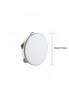 An Adult-Sized Wooden Tambourine With A Single Row Of Metal Bells, Suitable For Music Performances, Rhythmic Percussion Instruments, And Party Use (Does Not Include Drumsticks). Adult Tambourines, Musical Instruments, Harmonicas > Brass Instruments - Wood Color - View 11