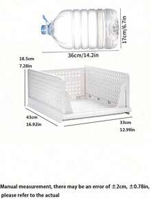 Stackable Plastic Storage Basket, Foldable Wardrobe Partition, Storage Box, Drawer Rack, Suitable For Storage Containers In Wardrobes, Cabinets, Kitchens, Bathrooms, And Offices - White - View 4