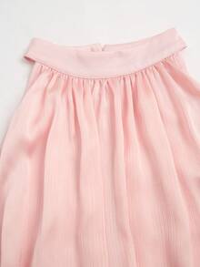 GlowEve Women's Baby Pink Satin Patchwork Halter Neck Tie-Waist Sleeveless Short Dress, Summer Elegant Romantic Sexy Casual Party Golf Date Wedding - Pink - View 6