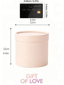 1pc Packaging Decorative Small Barrel Shaped Cardboard Flower Box Valentine Gift Box Supplies - Multicolor - View 9