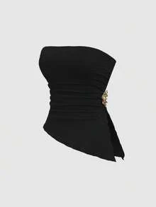 Sweetra Damen sexy ärmelloses Crop Top Set, verschiedene Farben, Sommer - Verschiedenfarbig - Übersicht 5