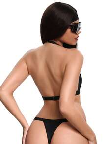 AltBold Set de 2 piezas de sujetador con copas triangulares - Negro - Ver 7