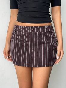 Aloruh Women's Casual Low Waist Striped Bodycon Mini Shorts - Multicolor - View 3