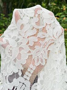 SHEIN Đầm bầu ren thanh lịch - trắng - Xem 6