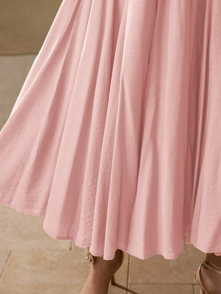 WOMEN'S FOLD PLEATED FLOWY SKIRT