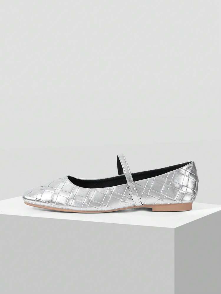 WOMEN PU LEATHER SQUARE TOE FLATS VALENTINE'S DAY