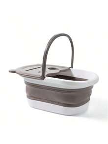 Foldable Massage Foot Basin For Adults, Home And Dormitory Use Simple Design With Cover, Deep Soaking Foot Bath Foldable Foot Soaking Bucket, Home Use, Simple Massage, Wellness, Foot Bath Basin, Over Knee, With Cover, Keeps Warm, Light Weight, Space Saving - Multicolor - View 11