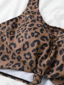 SHEIN Swim 2 Pieces Leopard Print Vacation Beach Swimwear, Print Design Varies Summer - Multicolor - View 9