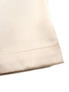 GlowEve 女士休闲缎面阔腿直筒裤 - 香檳色 - 查看 3