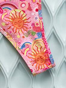 SHEIN Swim Mod Bộ 2 món áo tắm nữ gợi cảm in họa tiết ngẫu nhiên, thích hợp cho kỳ nghỉ biển, bikini hở lưng không có mút độn và dây đeo điều chỉnh được. - Nhiều màu - Xem 6