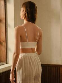 Bisouelle Women Seashell Pattern Wireless Push-Up Front-Closure Bra, Backless & Strapless Wedding Bra (For Small Bust),For Summerfor Summer - White - View 2