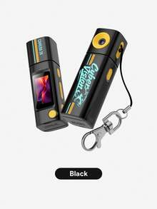JMMO Cámara de pulgar, cámara de video digital, videocámara portátil 1080P HD con diseño de grafiti, cámara de acción mini recargable, regalo perfecto para viajes & actividades al aire libre - Ver 10