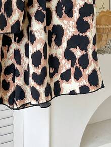 2pcs/Set Tween Girls Casual Textured Fabric Bow Back Tank Top And Shorts Set - Black - View 3