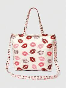 ROMWE Grunge Punk Light Pink Base Animal Shield Crossbody Bag - Multicolor 2 - View 3