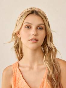 MOTF PREMIUM 波西米亚度假风发带 - 卡其色 - 查看 8