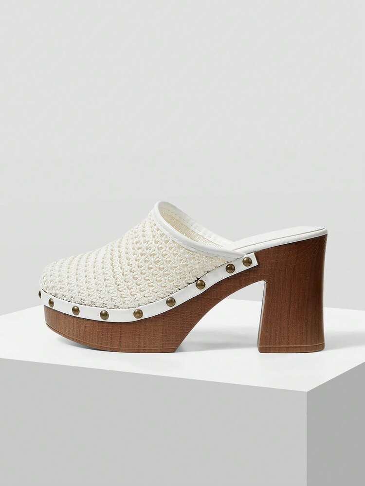 WOMEN STUDDED PLATFORMS & WEDGE SANDALS