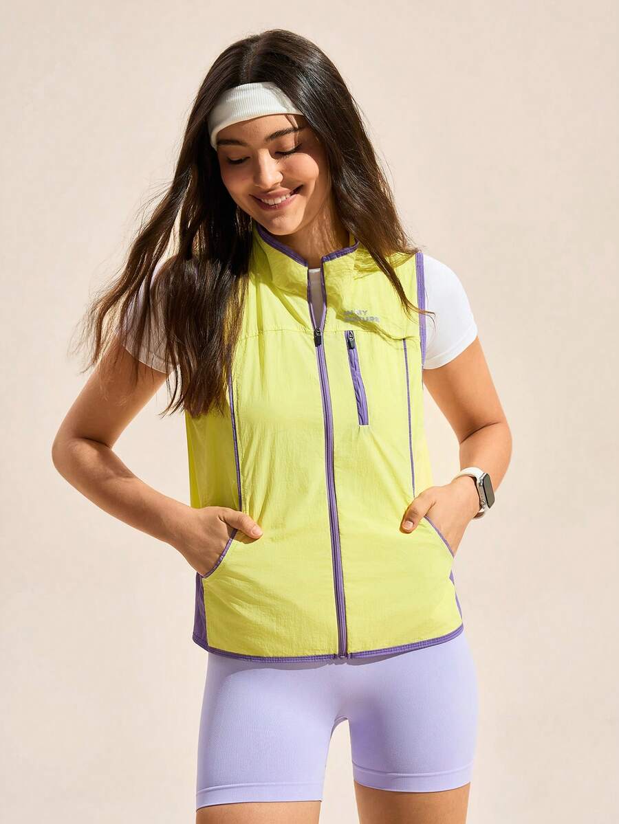 In My Nature Chaleco/Chaqueta para mujer de exterior amarillo - Amarillo - Ver 1