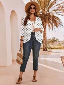 Mellowie Chaqueta holgada y casual de talla grande, adecuada para el verano - Multicolor - Ver 3