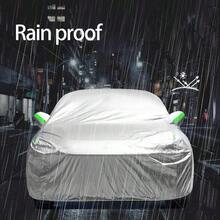 Approximately 16.4T Silver Coated Car Cover, Lightweight, Breathable, Anti-UV, Anti-Rain, Reflective Stripe, Dust-Proof - silver - View 5