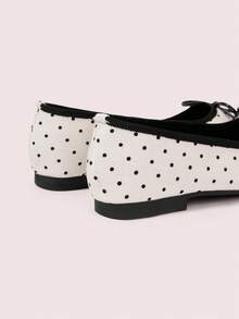 CUCCOO DOLLMOD Women's Polka Dot Pattern Bow Decor Fashion Shoes For Christmas - Chantilly - View 10